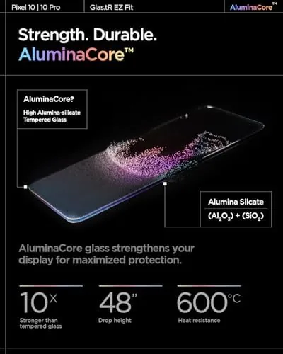 The Spigen GlasTR EZ FIT Screen Protector for Pixel 10/10 Pro in real use