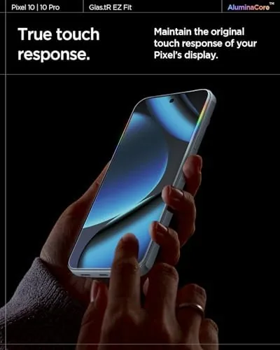 The Spigen GlasTR EZ FIT Screen Protector for Pixel 10/10 Pro compared in context