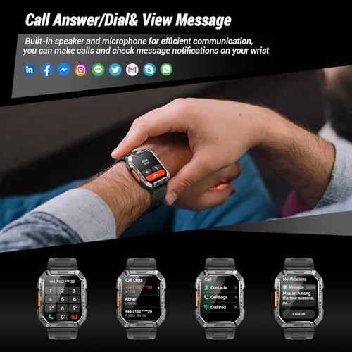 Another view of the Military Smart Watch for Men (Answer/Make Calls), 2.01'' Smart Watch