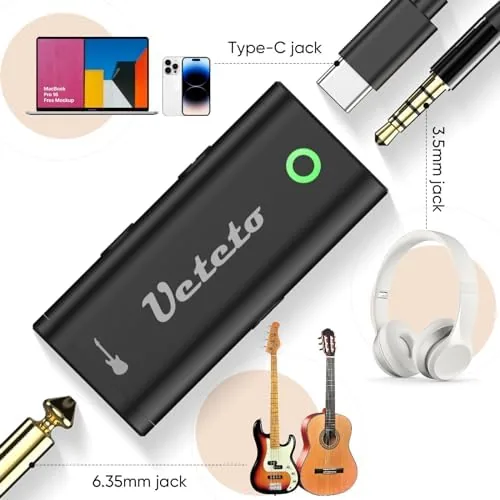 Close look at the Ueteto Audio Interface for Guitar | Portable Internal Recording Sound build quality