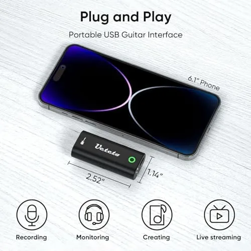 The Ueteto Audio Interface for Guitar | Portable Internal Recording Sound in real use