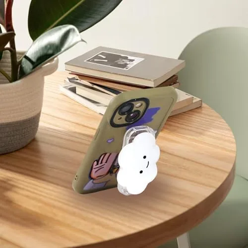 The Phone Grip Cute 2D Cloud Shape Collapsible Expandable, Smartphone Tablet compared in context