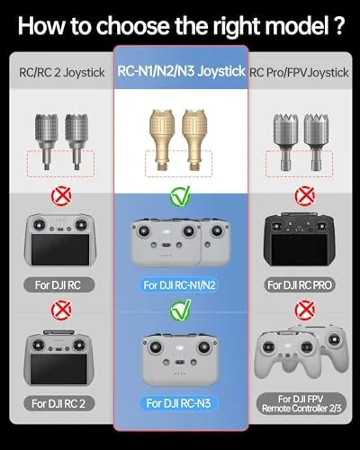 Close look at the LKTOP 2 Pairs Remote Controller Joystick Stick for DJI RC-N3/N2/N1 build quality