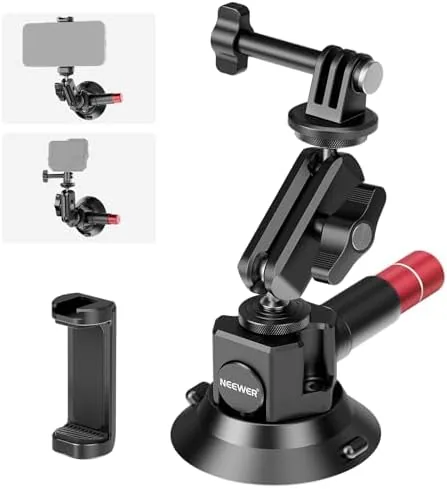 NEEWER 3" Suction Cup Camera Mount Bracket with Ball Head Magic Arm, CA104 | Review: Tested and Rated