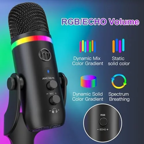 The ZealSound Podcast Microphone for PC, USB Mic with Noise Reduction compared in context