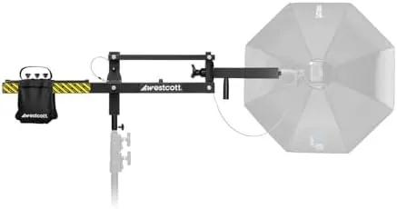 The Westcott Easy Boom Arm for Consistent Light Positioning (Black) | in real use