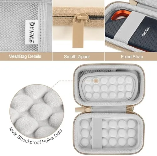 Detail shot of the Yinke Hard Case for SanDisk Extreme Pro/SanDisk Extreme External SSD features