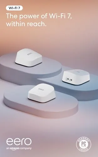 Overview of the Amazon eero 7 dual-band mesh Wi-Fi 7 router (newest model)