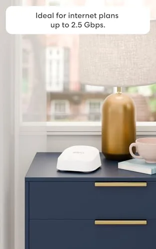 Another view of the Amazon eero 7 dual-band mesh Wi-Fi 7 router (newest model)