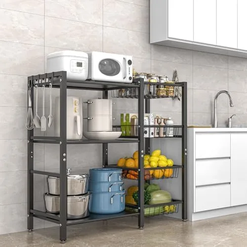 Close look at the Hastatii Storage Rack Kitchen Baker's Rack - 3 Tiers 4 build quality