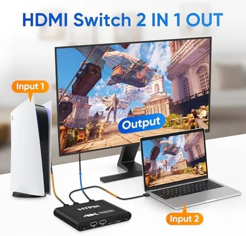 Detail shot of the 4K@30 Media Player with 2 in 1 HDMI Out Switch features
