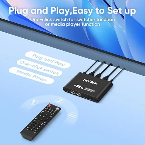 The 4K@30 Media Player with 2 in 1 HDMI Out Switch compared in context