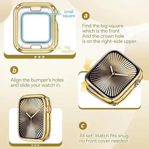Close look at the JR.DM 40mm Soft Flexible TPU Case Compatible for Apple Watch build quality