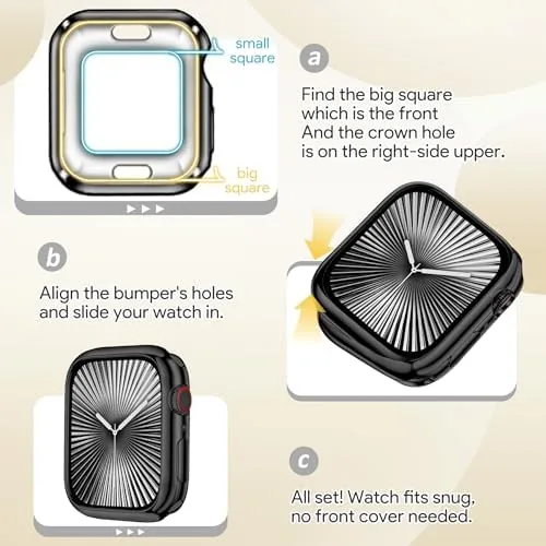 Close look at the JR.DM 40mm Soft Flexible TPU Case Compatible for Apple Watch build quality