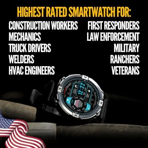 Detail shot of the CARBINOX X-Ranger Smart Watch with Metal Band 22 mm, Rugged features