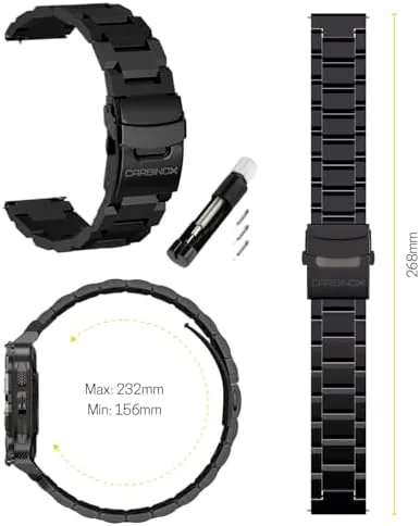 Another view of the CARBINOX X-Ranger Smart Watch with Metal Band 22 mm, Rugged