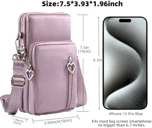 Close look at the Small Crossbody Bag for Women - Mini Phone Purses with build quality