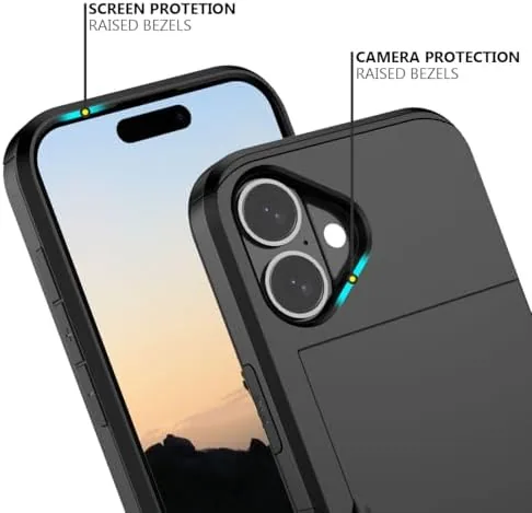 The Nvollnoe for iPhone 16 Case with Card Holder Black | in real use