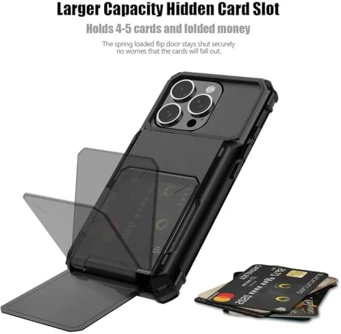 Close look at the Nvollnoe for iPhone 16 Pro Case with Card Holder[Store 5 build quality
