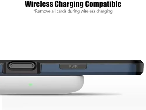 The Nvollnoe for iPhone 16 Pro Case with Card Holder Blue compared in context