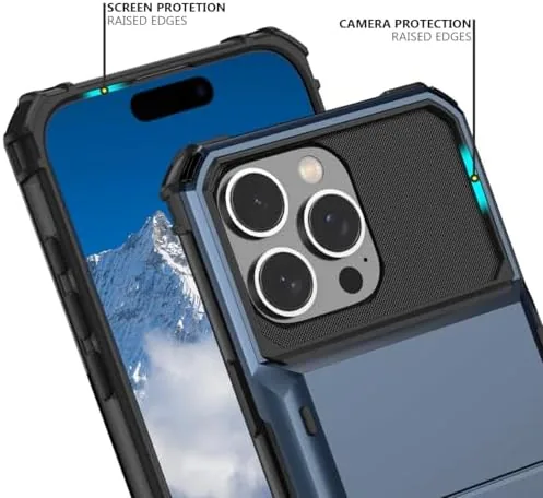 The Nvollnoe for iPhone 16 Pro Max Case with Card Holder[Store in real use