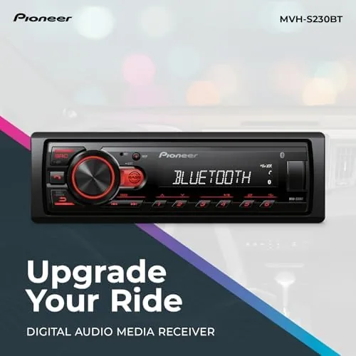 Close look at the Pioneer MVH-S230BT 1-Din Car Stereo with Bluetooth, USB, AM/FM Radio build quality