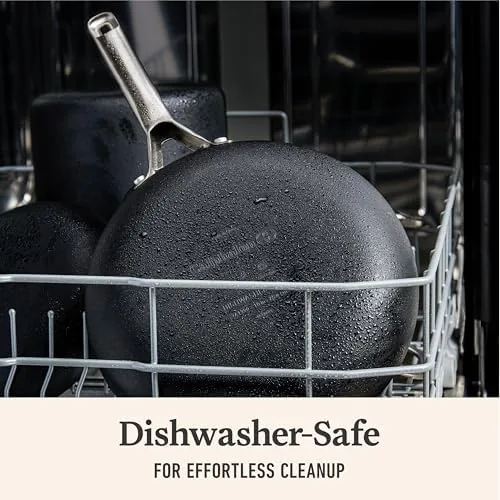 Two eggs releasing cleanly from the 10 inch nonstick pan