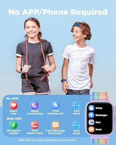Close look at the BIGGERFIVE Smart Watch for Kids, 1.8" Fitness Tracker Watch with build quality