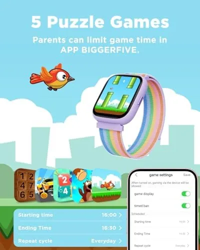 The BIGGERFIVE Smart Watch for Kids, 1.8" Fitness Tracker Watch with compared in context