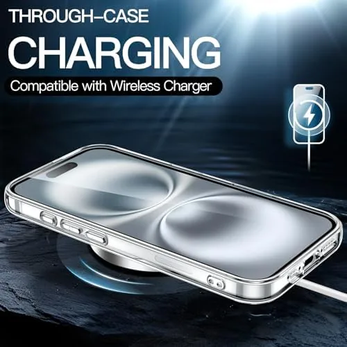 Another view of the JETech Case for iPhone 16, Anti-Yellowing, Clear | Shockproof Protection
