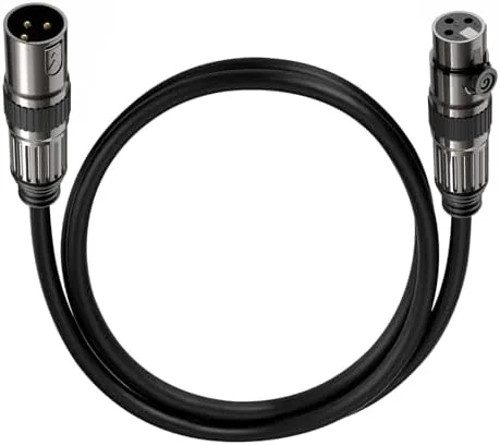 XLR Microphone Cables, 1 Pack 3 Feet Oxygen-Free Copper 3-Pin Male to Female Microphone Review: Tested and Rated
