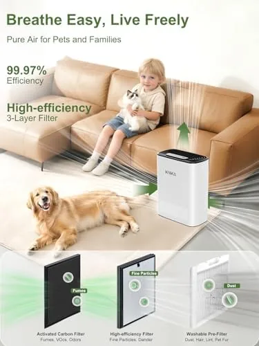 Testing the KNKA Air Purifiers for Home Bedroom Up to 1147 Ft² over two weeks