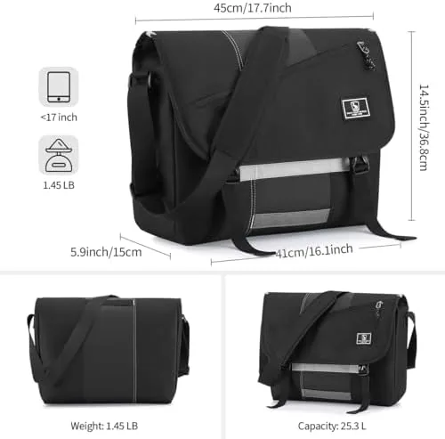 The Messenger Bag for Women, 17 Inch Laptop Crossbody Bags Men compared in context