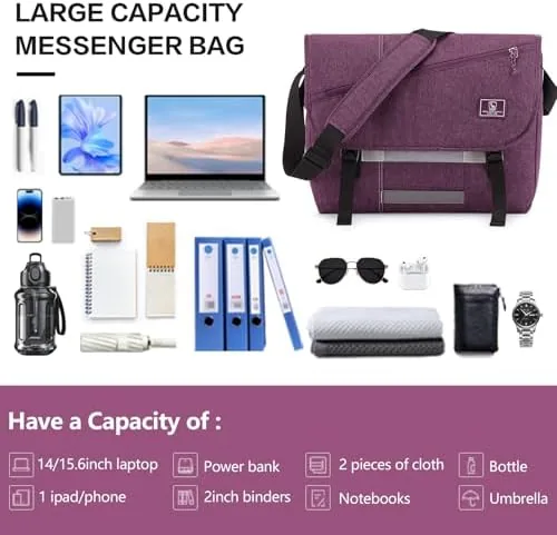 Another view of the Messenger Bag for Women, 17 Inch Laptop Crossbody Bags Men