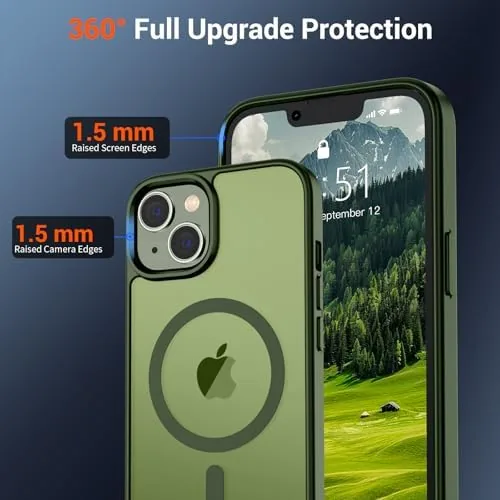 The cased phone after a drop test, showing scuffed corners and intact glass