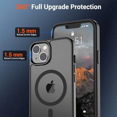 The black case after drop testing with scuffed corners and intact glass