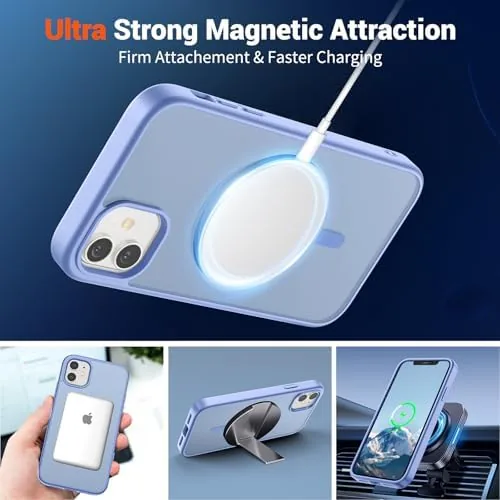 Another view of the SUPFINE Magnetic for iPhone 12 Case/iPhone 12 Pro Case Blue