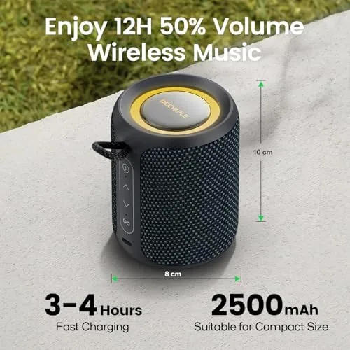 The speaker beside a phone showing the Bluetooth pairing screen