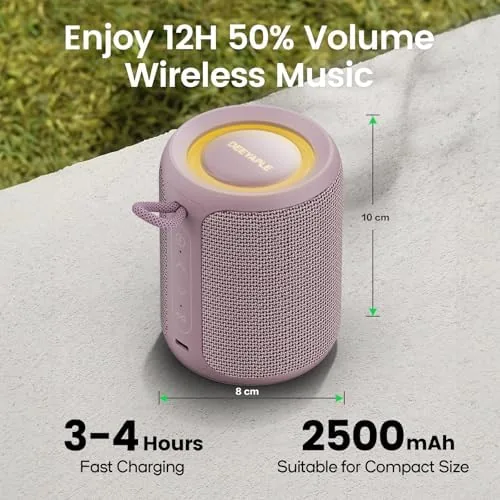 Detail shot of the Bluetooth Speaker Wireless,IP67 Waterproof & Dustproof Portable Speaker with Lights,15W features