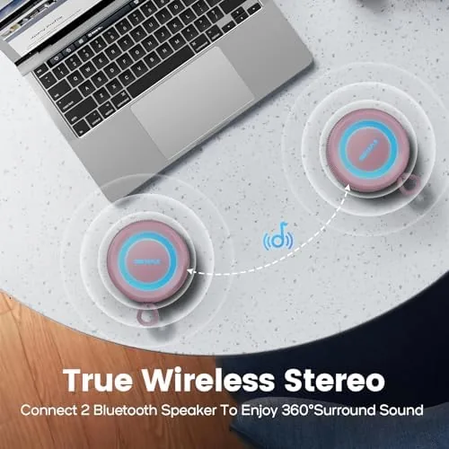 The Bluetooth Speaker Wireless,IP67 Waterproof & Dustproof Portable Speaker with Lights,15W compared in context