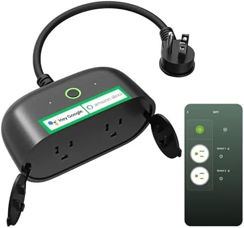 Overview of the GHome Smart Outdoor Smart Plug, Smart Home Wi-Fi Outlet with