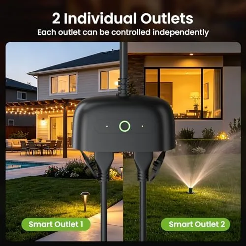 Close look at the GHome Smart Outdoor Smart Plug, Smart Home Wi-Fi Outlet with build quality