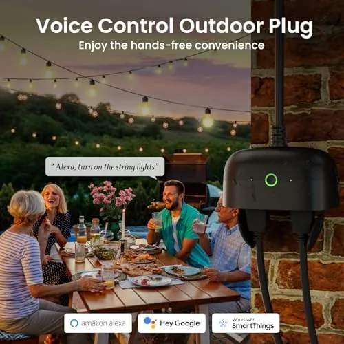 The GHome Smart Outdoor Smart Plug, Smart Home Wi-Fi Outlet with in real use