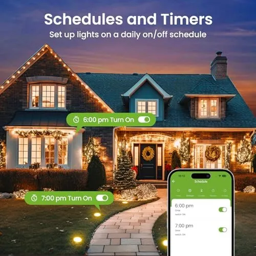 The GHome Smart Outdoor Smart Plug, Smart Home Wi-Fi Outlet with compared in context