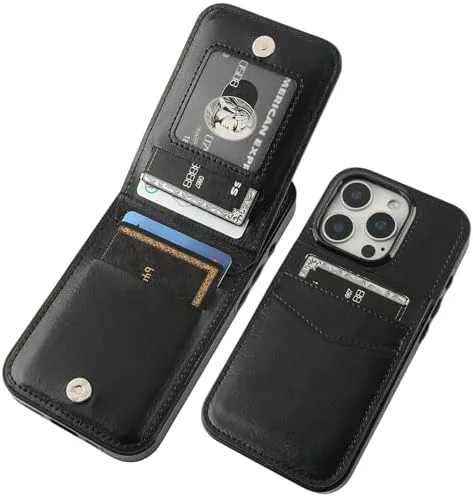 KIHUWEY for iPhone 16 Pro Wallet Case Card Holder Kickstand, Black | Credit Card Review: Tested and Rated