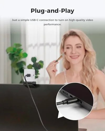 Another view of the OBSBOT Meet 2-4K Webcam for PC with 1/2" Sensor, AI