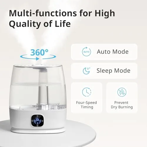 The Humidifiers for Bedroom Home, 6L Cool and Warm Mist Air compared in context