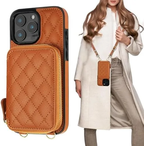 Bocasal Crossbody Wallet Case Card Holder for iPhone 16 Pro Max Brown | RFID Review: Tested and Rated