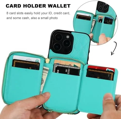 The Bocasal Crossbody Wallet Case Card Holder for iPhone 16 Pro in real use