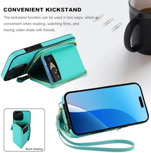 The Bocasal Crossbody Wallet Case Card Holder for iPhone 16 Pro compared in context